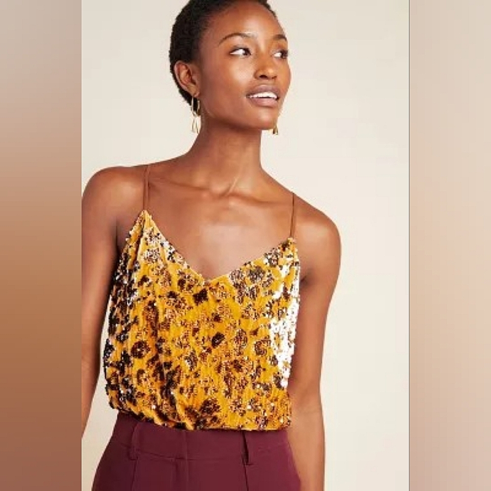 NWT Anthropologie Esther Sequined Cami-  XS
